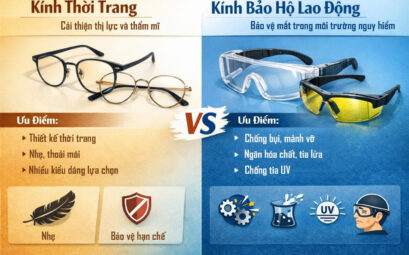 Kính bảo hộ lao động khác gì kính thời trang?